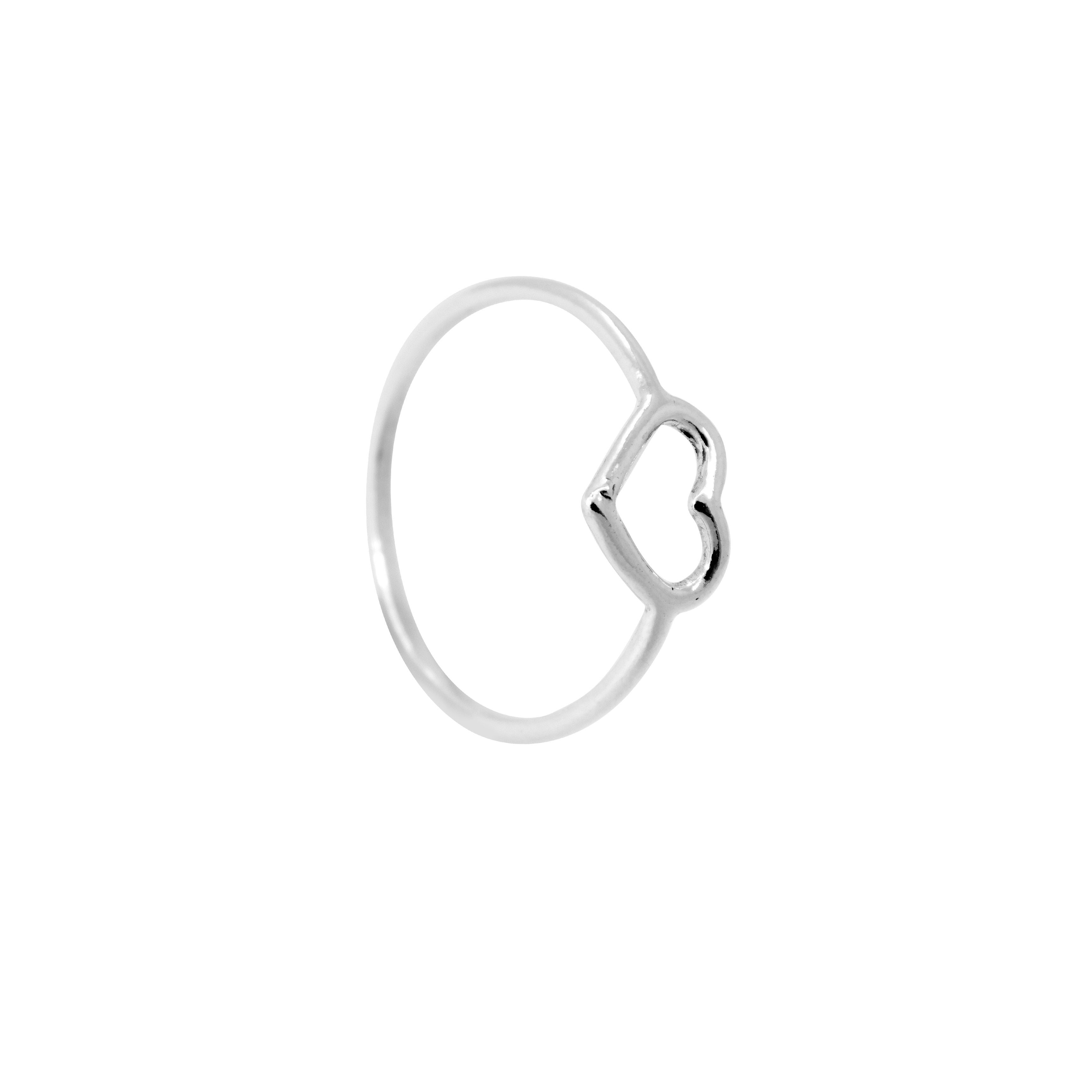 Hollow shop heart ring