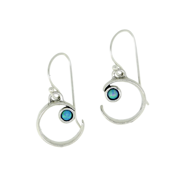 Opal Half circle Dangle Earrings E12020