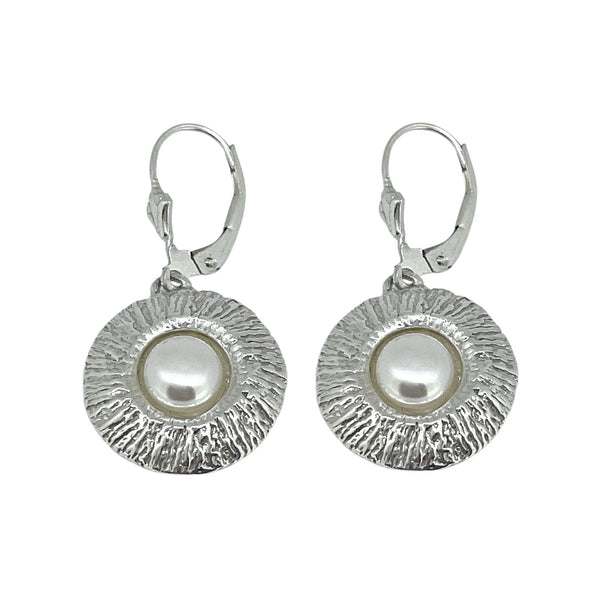 Round Centered Peakok / Freshwater Pearl Earrings EW7111