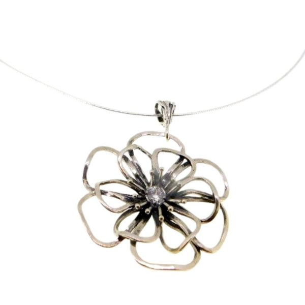 Sunflower Framed Necklace with CZ ??????