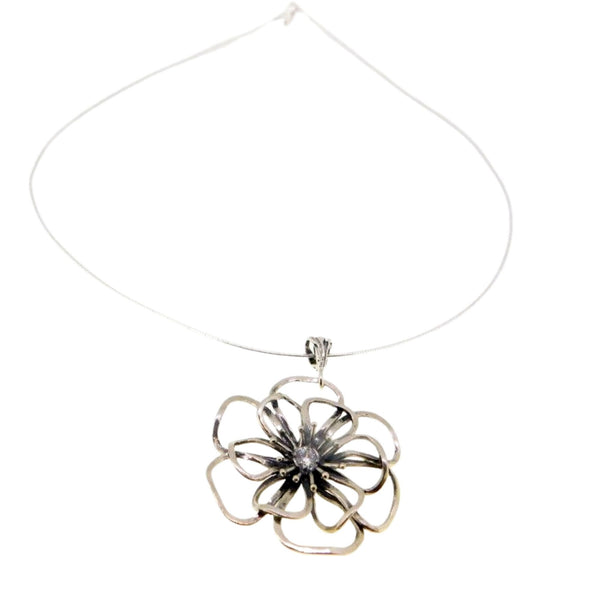 Sunflower Framed Necklace with CZ ??????