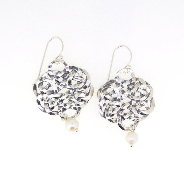 Earrings with Freshwater Dangle E10801