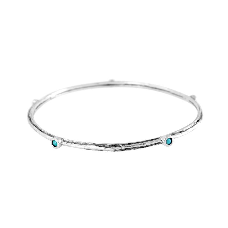 Thin Opal Bangle Bracelet