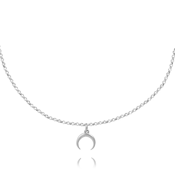 Tiny Moon Chocker Necklace