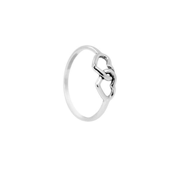Retired Pandora Rose ™ Two Hearts Open Ring :: Ring Stories 186570CZR  :: Authorized Online Retailer